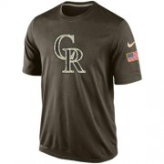 Wholesale Cheap Men's Colorado Rockies Salute To Service Nike Dri-FIT T-Shirt