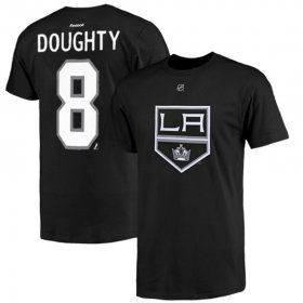Wholesale Cheap Los Angeles Kings #8 Drew Doughty Reebok Name and Number Player T-Shirt Black