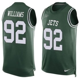 Wholesale Cheap Nike Jets #92 Leonard Williams Green Team Color Men\'s Stitched NFL Limited Tank Top Jersey