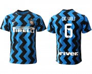Wholesale Cheap Men 2020-2021 club Inter Milan home aaa versio 6 blue Soccer Jerseys