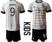 Wholesale Cheap Youth 2021 European Cup Germany home white 9 Soccer Jersey