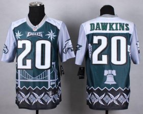 Wholesale Cheap Nike Eagles #20 Brian Dawkins Midnight Green Men\'s Stitched NFL Elite Noble Fashion Jersey