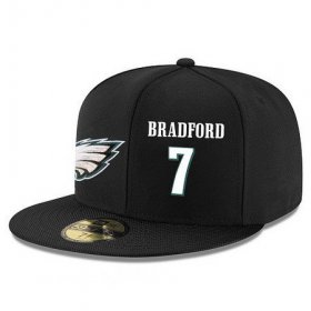 Wholesale Cheap Philadelphia Eagles #7 Ron Jaworski Snapback Cap NFL Player Black with White Number Stitched Hat