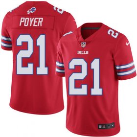 Wholesale Cheap Nike Bills #21 Jordan Poyer Red Men\'s Stitched NFL Limited Rush Jersey