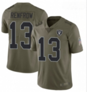 Cheap Youth Las Vegas Raiders #13 Hunter Renfrow Olive Stitched Football Limited 2017 Salute to Service Jersey
