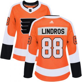 Wholesale Cheap Adidas Flyers #88 Eric Lindros Orange Home Authentic Women\'s Stitched NHL Jersey
