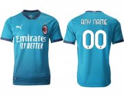 Wholesale Cheap Men 2020-2021 club AC milan away aaa version customized blue Soccer Jerseys