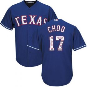 Wholesale Cheap Rangers #17 Shin-Soo Choo Blue Team Logo Fashion Stitched MLB Jersey