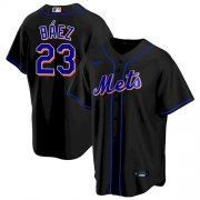 Wholesale Cheap Men's New York Mets #23 Javier Baez Black Replica Nike Jersey