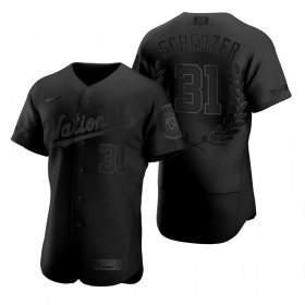 Wholesale Cheap Washington Nationals #31 Max Scherzer Men\'s Nike Black MLB MVP Limited Player Edition Jersey