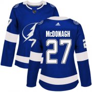 Wholesale Cheap Adidas Lightning #27 Ryan McDonagh Blue Home Authentic Women's Stitched NHL Jersey