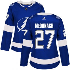 Wholesale Cheap Adidas Lightning #27 Ryan McDonagh Blue Home Authentic Women\'s Stitched NHL Jersey
