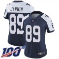 Wholesale Cheap Nike Cowboys #89 Blake Jarwin Navy Blue Thanksgiving Women's Stitched NFL 100th Season Vapor Throwback Limited Jersey