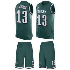 Wholesale Cheap Nike Eagles #13 Nelson Agholor Midnight Green Team Color Men\'s Stitched NFL Limited Tank Top Suit Jersey