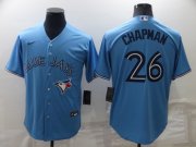 Wholesale Cheap Men's Toronto Blue Jays #26 Matt Chapman Light Blue Stitched MLB Cool Base Nike Jersey