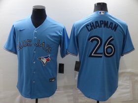 Wholesale Cheap Men\'s Toronto Blue Jays #26 Matt Chapman Light Blue Stitched MLB Cool Base Nike Jersey