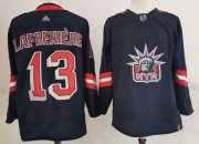 Wholesale Cheap Men's New York Rangers #13 Alexis Lafreniere Navy Blue Adidas 2020-21 Stitched NHL JerseyL Jersey