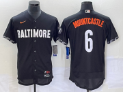 Wholesale Cheap Men's Baltimore Orioles #6 Ryan Mountcastle Black 2023 City Connect Flex Base Stitched Jersey 1