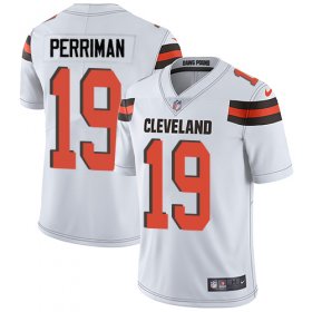 Wholesale Cheap Nike Browns #19 Breshad Perriman White Men\'s Stitched NFL Vapor Untouchable Limited Jersey