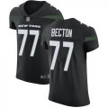 Wholesale Cheap Nike Jets #77 Mekhi Becton Black Alternate Men's Stitched NFL New Elite Jersey