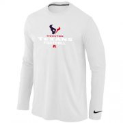 Wholesale Cheap Nike Houston Texans Critical Victory Long Sleeve T-Shirt White