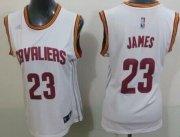 Wholesale Cheap Cleveland Cavaliers #23 LeBron James 2014 New White Womens Jersey