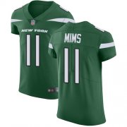 Wholesale Cheap Nike Jets #11 Denzel Mim Green Team Color Men's Stitched NFL Vapor Untouchable Elite Jersey