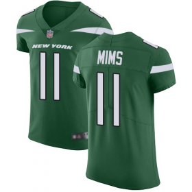 Wholesale Cheap Nike Jets #11 Denzel Mim Green Team Color Men\'s Stitched NFL Vapor Untouchable Elite Jersey