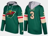Wholesale Cheap Wild #3 Charlie Coyle Green Name And Number Hoodie
