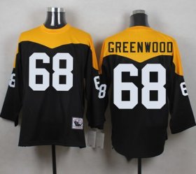 Wholesale Cheap Mitchell And Ness 1967 Steelers #68 L.C. Greenwood Black/Yelllow Throwback Men\'s Stitched NFL Jersey