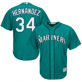 Wholesale Cheap Mariners #34 Felix Hernandez Green Cool Base Stitched Youth MLB Jersey