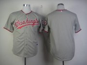 Wholesale Cheap Nationals Blank Grey Cool Base Stitched MLB Jersey