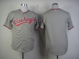 Wholesale Cheap Nationals Blank Grey Cool Base Stitched MLB Jersey