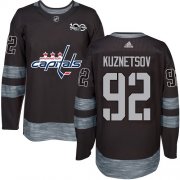 Wholesale Cheap Adidas Capitals #92 Evgeny Kuznetsov Black 1917-2017 100th Anniversary Stitched NHL Jersey