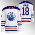 Wholesale Cheap Men's Edmonton Oilers #18 Zach Hyman White Stitched Jersey