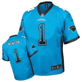 Wholesale Cheap Nike Panthers #1 Cam Newton Blue Alternate Youth Stitched NFL Elite Drift Fashion Jersey