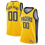 Wholesale Cheap Men's Indiana Pacers Active Player Custom Gold Earned Edition Swingman Stitched Jersey