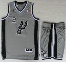 Wholesale Cheap San Antonio Spurs #2 Kawhi Leonard Grey Revolution 30 Swingman NBA Jersey Short Suits