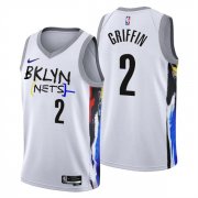 Wholesale Cheap Men's Brooklyn Nets #2 Blake Griffin 2022-23 White City Edition Stitched Basketball Jersey