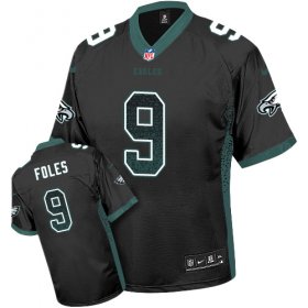 Wholesale Cheap Nike Eagles #9 Nick Foles Black Alternate Men\'s Stitched NFL Elite Drift Fashion Jersey