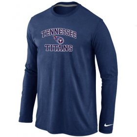 Wholesale Cheap Nike Tennessee Titans Heart & Soul Long Sleeve T-Shirt Dark Blue