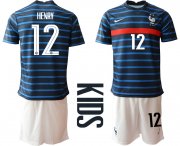 Wholesale Cheap 2021 France home Youth 12 soccer jerseys