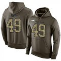 Wholesale Cheap NFL Men's Nike Denver Broncos #49 Dennis Smith Stitched Green Olive Salute To Service KO Performance Hoodie