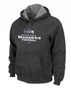 Wholesale Cheap Seattle Seahawks Critical Victory Pullover Hoodie Dark Grey