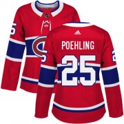 Wholesale Cheap Adidas Canadiens #25 Ryan Poehling Red Home Authentic Women's Stitched NHL Jersey