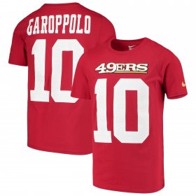 Wholesale Cheap Nike San Francisco 49ers #10 Jimmy Garoppolo Youth Player Pride 3.0 Name & Number T-Shirt Scarlet