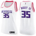 Wholesale Cheap Women's Sacramento Kings #35 Marvin Bagley III White Pink NBA Swingman Fashion Jersey