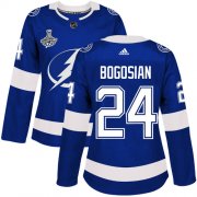 Cheap Adidas Lightning #24 Zach Bogosian Blue Home Authentic Women's 2020 Stanley Cup Champions Stitched NHL Jersey