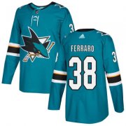 Wholesale Cheap Men's San Jose Sharks #38 Mario Ferraro Adidas Home Authentic Teal Jersey