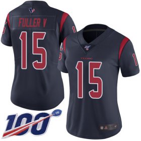Wholesale Cheap Nike Texans #15 Will Fuller V Navy Blue Women\'s Stitched NFL Limited Rush 100th Season Jersey